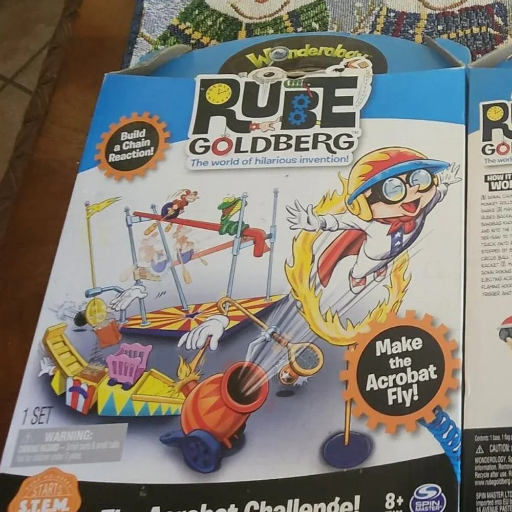 Lot of TWO Rube Goldberg Wonderology STEM Kits 8+ Acrobat Challenge New in Box